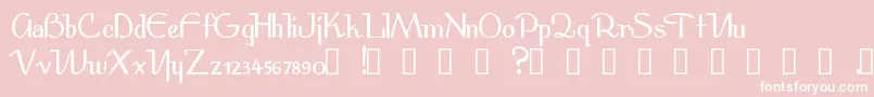 Spirit-fontti – valkoiset fontit vaaleanpunaisella taustalla