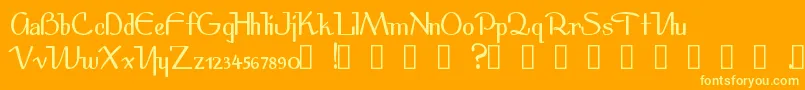 Spirit Font – Yellow Fonts on Orange Background