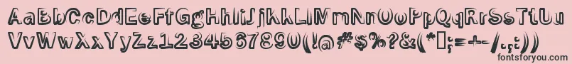 Smoke Screen Font – Black Fonts on Pink Background