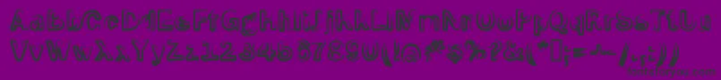 Smoke Screen Font – Black Fonts on Purple Background