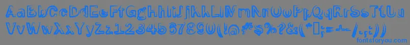 Smoke Screen Font – Blue Fonts on Gray Background