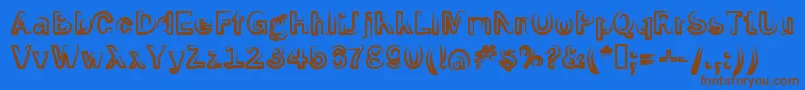 Smoke Screen Font – Brown Fonts on Blue Background