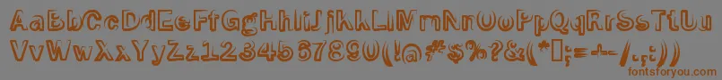 Smoke Screen Font – Brown Fonts on Gray Background