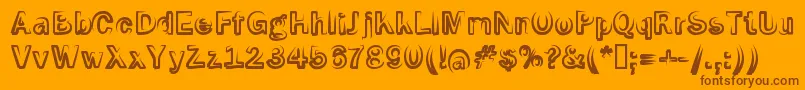 Smoke Screen Font – Brown Fonts on Orange Background