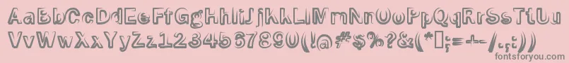 Smoke Screen Font – Gray Fonts on Pink Background