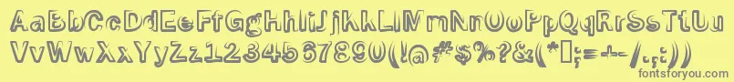 Smoke Screen Font – Gray Fonts on Yellow Background