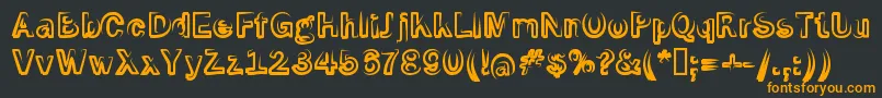 Smoke Screen Font – Orange Fonts on Black Background