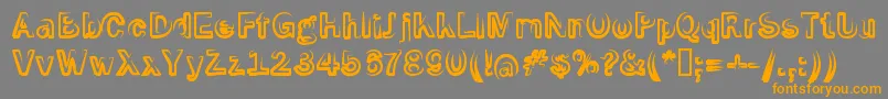 Smoke Screen Font – Orange Fonts on Gray Background