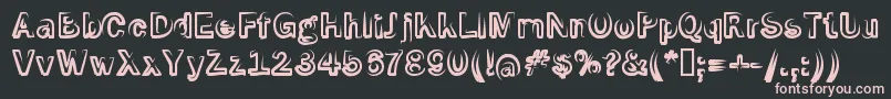 Smoke Screen Font – Pink Fonts on Black Background