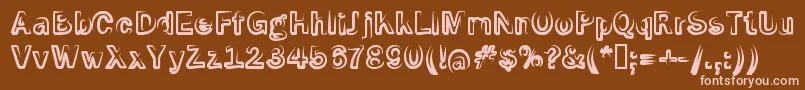 Smoke Screen Font – Pink Fonts on Brown Background