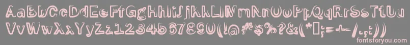Smoke Screen Font – Pink Fonts on Gray Background