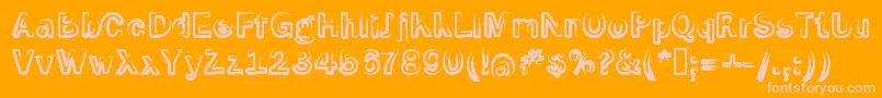 Smoke Screen Font – Pink Fonts on Orange Background