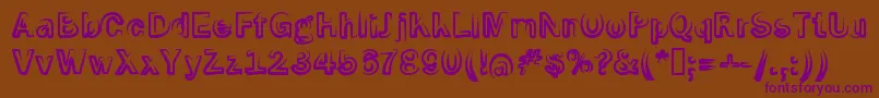 Smoke Screen Font – Purple Fonts on Brown Background