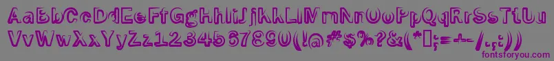 Smoke Screen Font – Purple Fonts on Gray Background