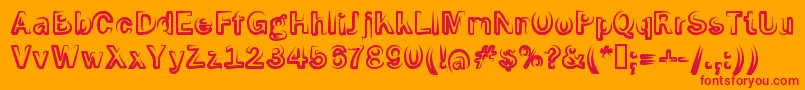 Smoke Screen Font – Red Fonts on Orange Background