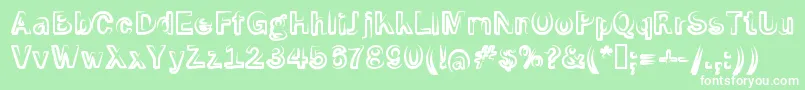 Smoke Screen Font – White Fonts on Green Background