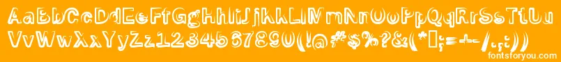 Smoke Screen Font – White Fonts on Orange Background