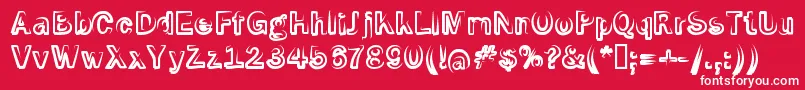 Smoke Screen Font – White Fonts on Red Background