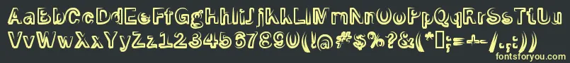 Smoke Screen Font – Yellow Fonts on Black Background