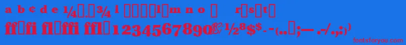 VeracityproblacksskBold Font – Red Fonts on Blue Background