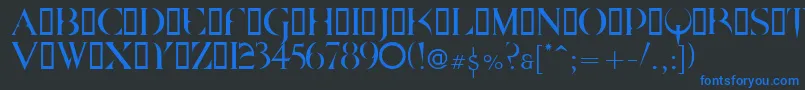 Quake ffy Font – Blue Fonts on Black Background