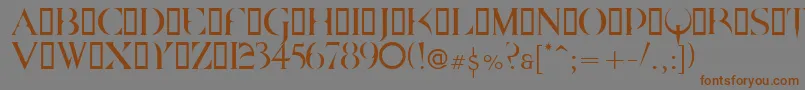 Quake ffy Font – Brown Fonts on Gray Background
