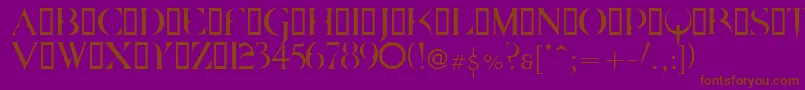Quake ffy Font – Brown Fonts on Purple Background
