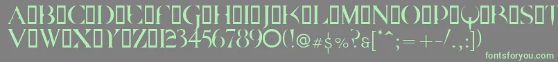Quake ffy Font – Green Fonts on Gray Background