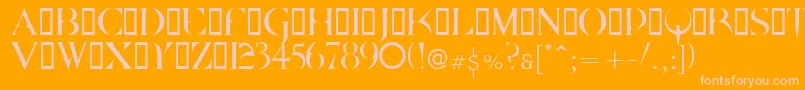 Quake ffy Font – Pink Fonts on Orange Background