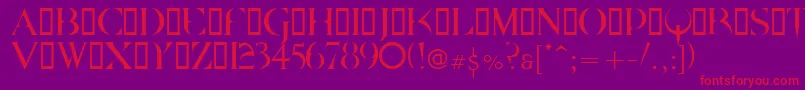 Шрифт Quake ffy – красные шрифты на фиолетовом фоне