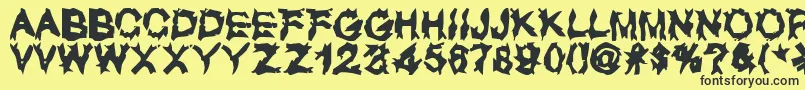 UglyLover Font – Black Fonts on Yellow Background