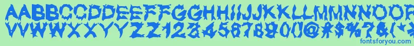 UglyLover Font – Blue Fonts on Green Background