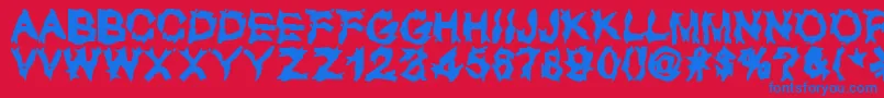 UglyLover Font – Blue Fonts on Red Background