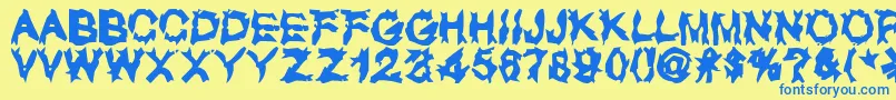 UglyLover Font – Blue Fonts on Yellow Background