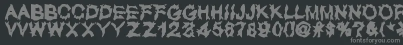UglyLover Font – Gray Fonts on Black Background