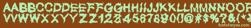 More about UglyLover Font UglyLover Font – Green Fonts on Brown Background