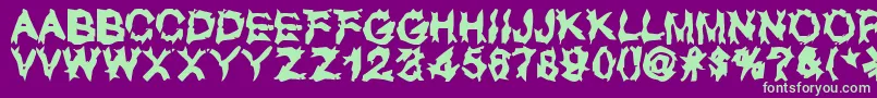 UglyLover Font – Green Fonts on Purple Background