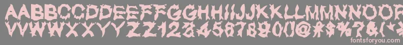 UglyLover Font – Pink Fonts on Gray Background