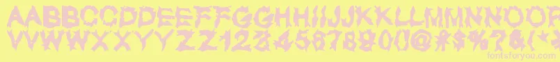 UglyLover Font – Pink Fonts on Yellow Background