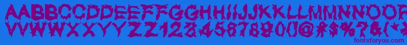 UglyLover Font – Purple Fonts on Blue Background