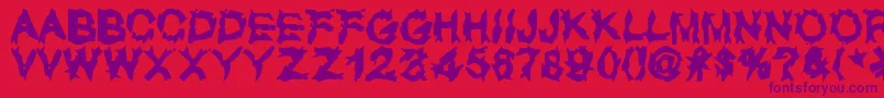 UglyLover Font – Purple Fonts on Red Background
