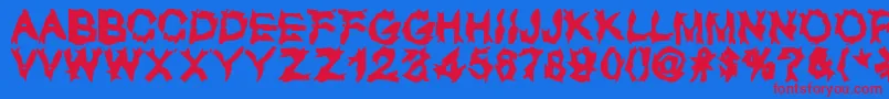 UglyLover Font – Red Fonts on Blue Background