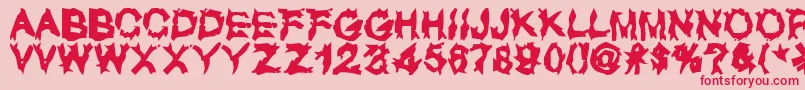 UglyLover Font – Red Fonts on Pink Background