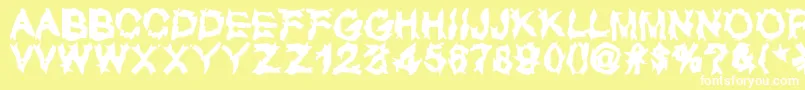 UglyLover Font – White Fonts on Yellow Background