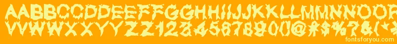 UglyLover Font – Yellow Fonts on Orange Background