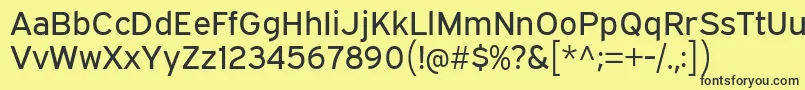 Шрифт ExpresswayRg – чёрные шрифты на жёлтом фоне
