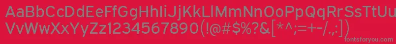 ExpresswayRg Font – Gray Fonts on Red Background