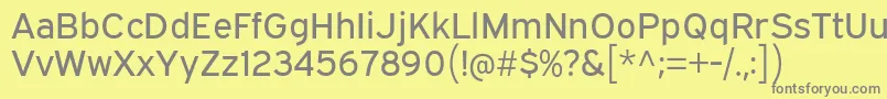 ExpresswayRg Font – Gray Fonts on Yellow Background