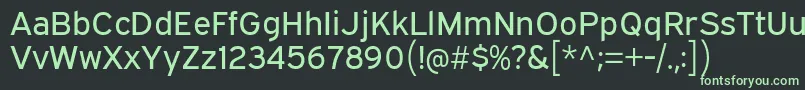 Шрифт ExpresswayRg – зелёные шрифты на чёрном фоне