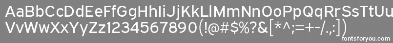Шрифт ExpresswayRg – белые шрифты на сером фоне